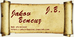 Jakov Bencuz vizit kartica